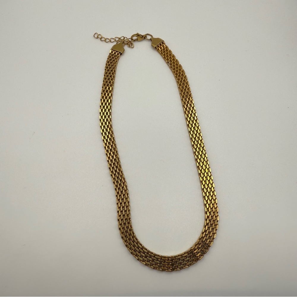 Gold Multi-Chain Statement Necklace | Layered Chunky Chain | Adjustable